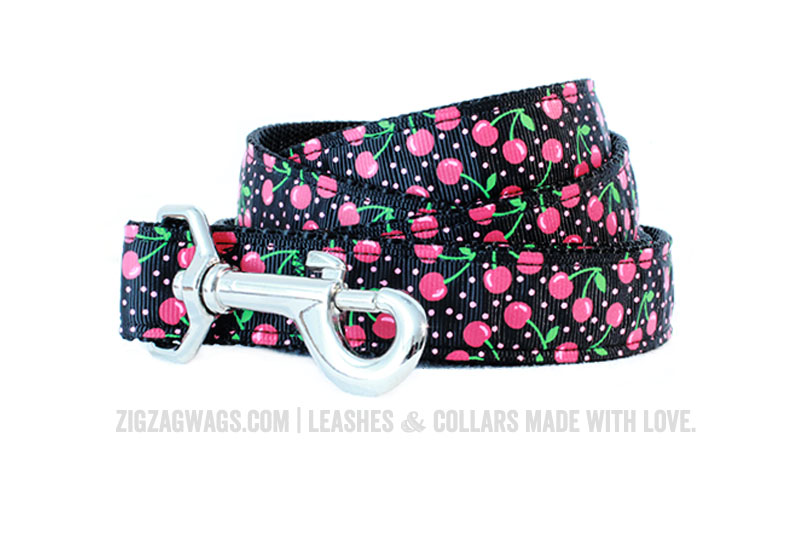 Black Cherry Dog Leash from ZigZag Wags