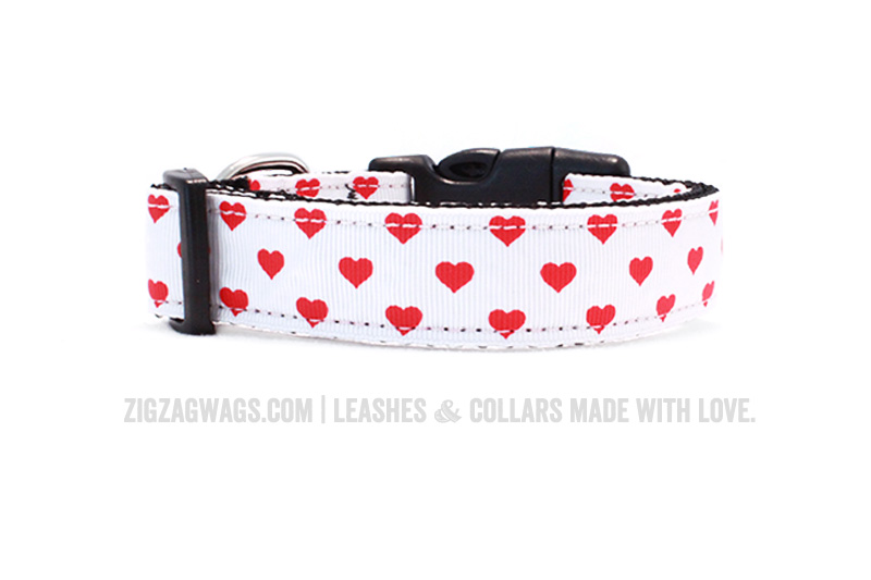 Large Heart Patterned Dog Collar from ZigZag Wags
