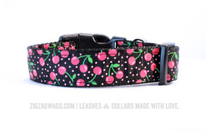 Cheerful Cherry Dog Collar from ZigZag Wags