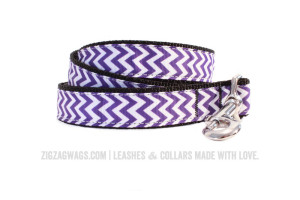 Large Purple Dog Leash from ZigZag Wags