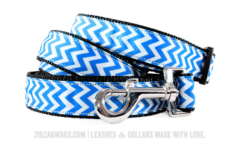 True Blue Dog Leash - ZZW Signature Collection » ZigZag Wags